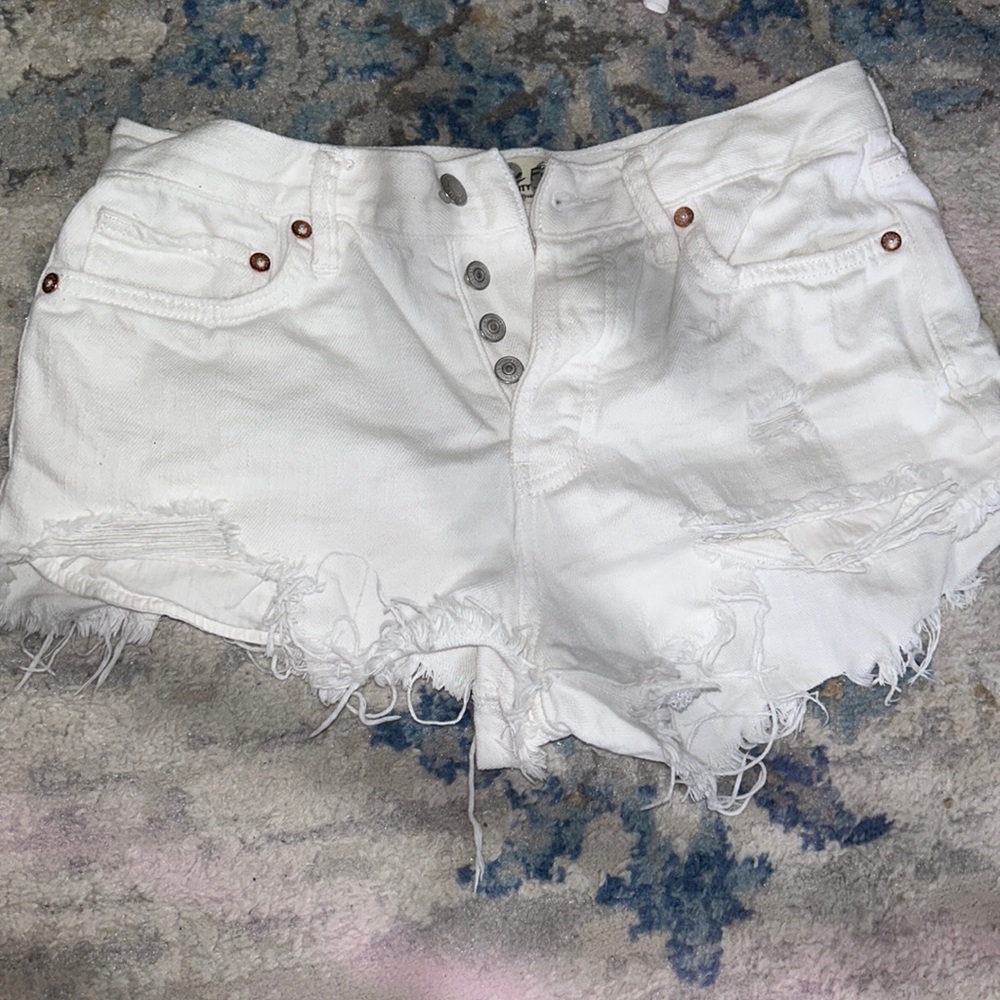Free people white Jean shorts